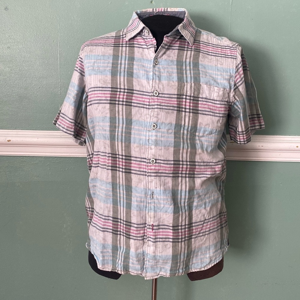 Tommy Bahama front button down shirt men lightweight Sz Large